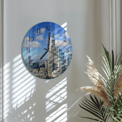 Wanduhr glas rund Warschau