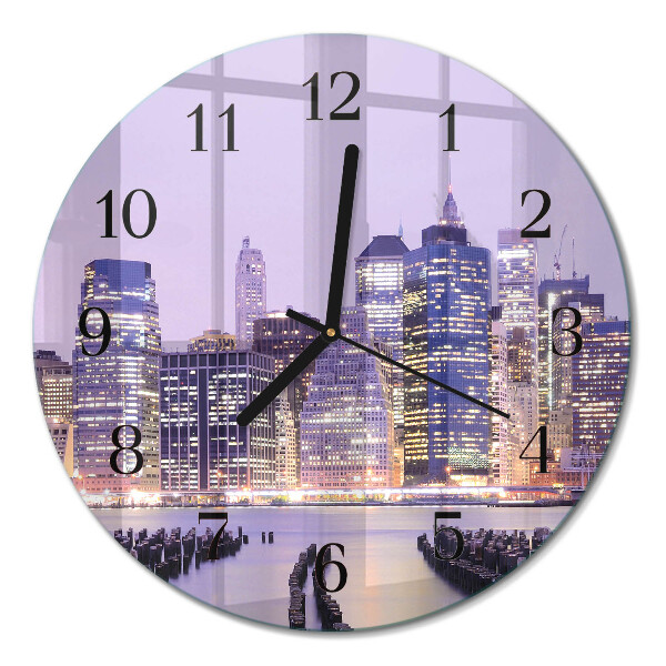 Glas wanduhr mit motiv rund Horizont