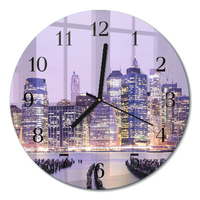 Glas wanduhr mit motiv rund Horizont