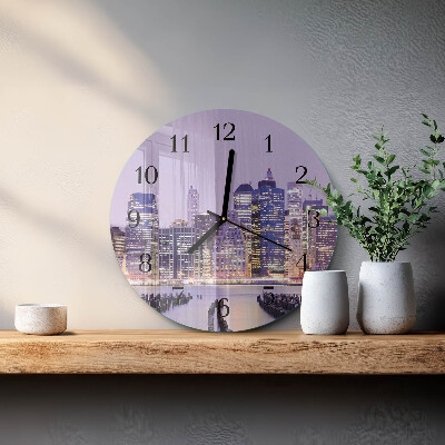 Glas wanduhr mit motiv rund Horizont