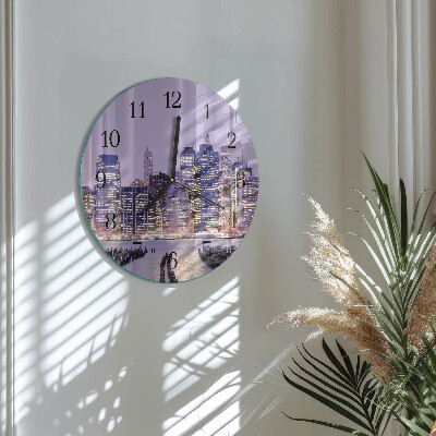 Glas wanduhr mit motiv rund Horizont