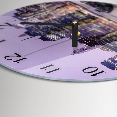 Glas wanduhr mit motiv rund Horizont