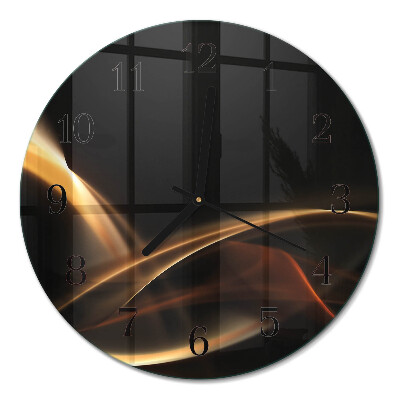 Runde wanduhr Abstrakte Linien