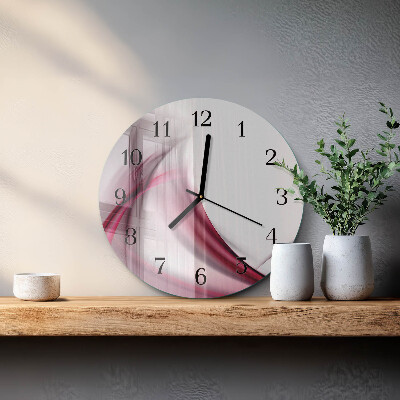 Runde wanduhr aus glas Abstrakte Linien