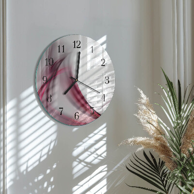 Runde wanduhr aus glas Abstrakte Linien