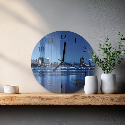 Glas wanduhr mit motiv rund Horizont
