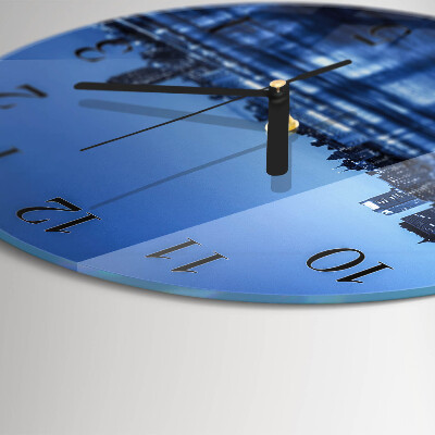 Glas wanduhr mit motiv rund Horizont