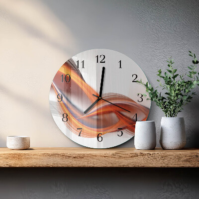 Wanduhr glas rund Abstrakter Rauch