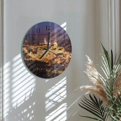 Glas wanduhr mit motiv rund Budapest