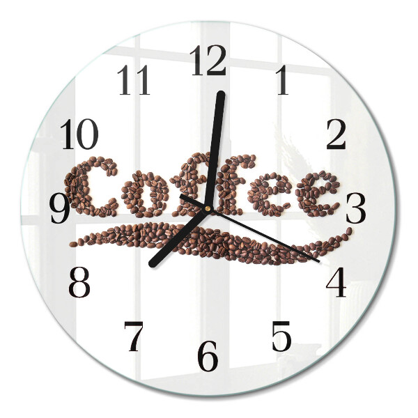 Wanduhr glas rund Kaffee