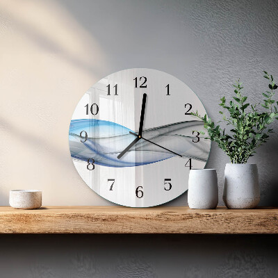 Wanduhr glas rund Abstrakter Rauch