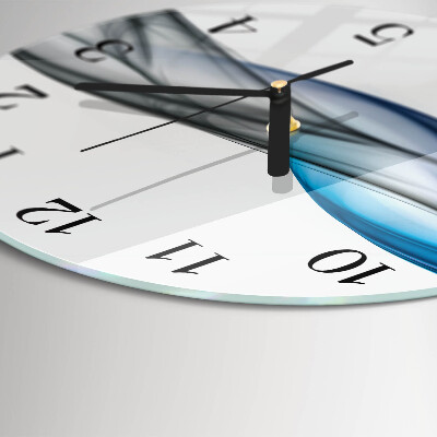 Wanduhr glas rund Abstrakter Rauch