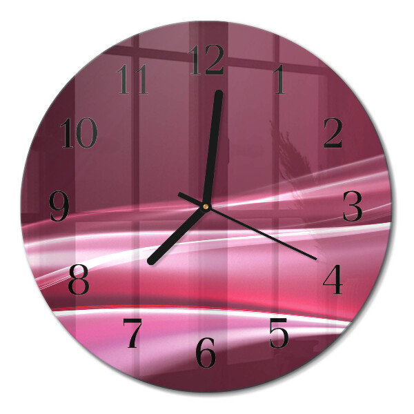 Glas wanduhr mit motiv rund Abstrakte Linien