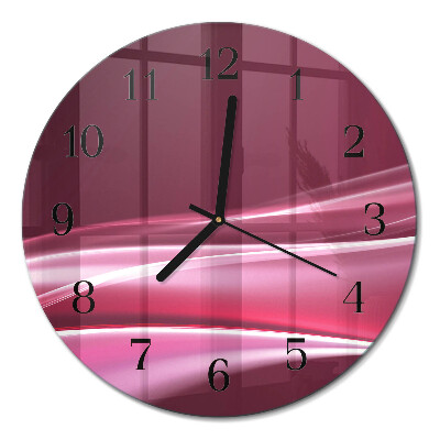 Glas wanduhr mit motiv rund Abstrakte Linien