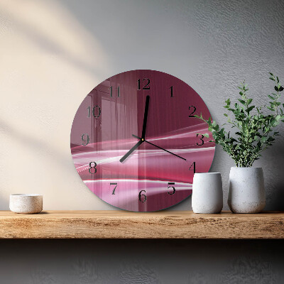Glas wanduhr mit motiv rund Abstrakte Linien