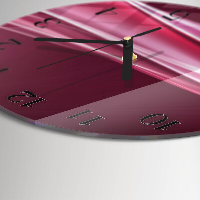 Glas wanduhr mit motiv rund Abstrakte Linien