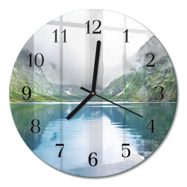 Runde wanduhr Bergsee