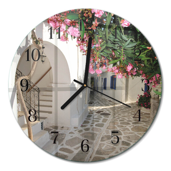 Runde wanduhr Blumenallee