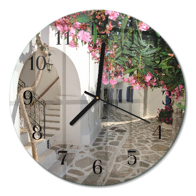 Runde wanduhr Blumenallee