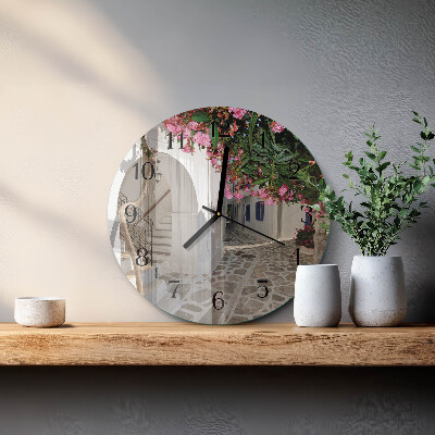 Runde wanduhr Blumenallee