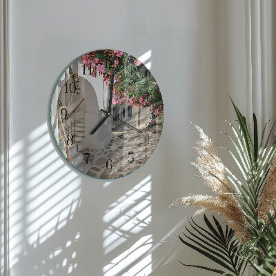 Runde wanduhr Blumenallee