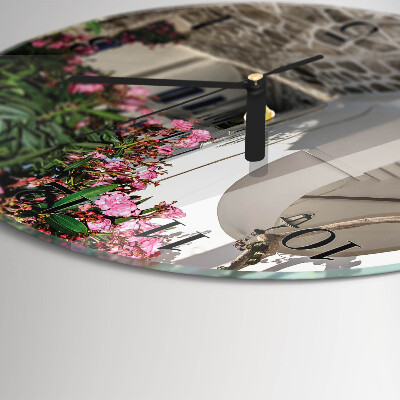 Runde wanduhr Blumenallee