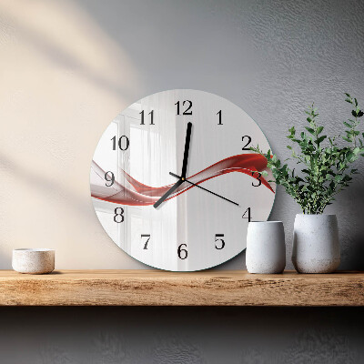 Runde wanduhr aus glas Abstrakte Linien