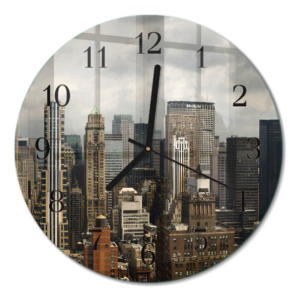 Glas wanduhr mit motiv rund Horizont