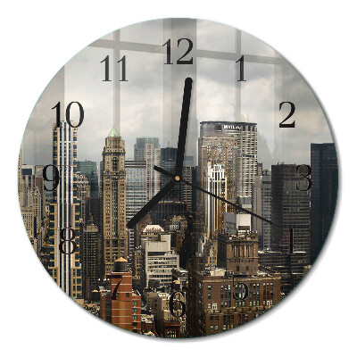 Glas wanduhr mit motiv rund Horizont