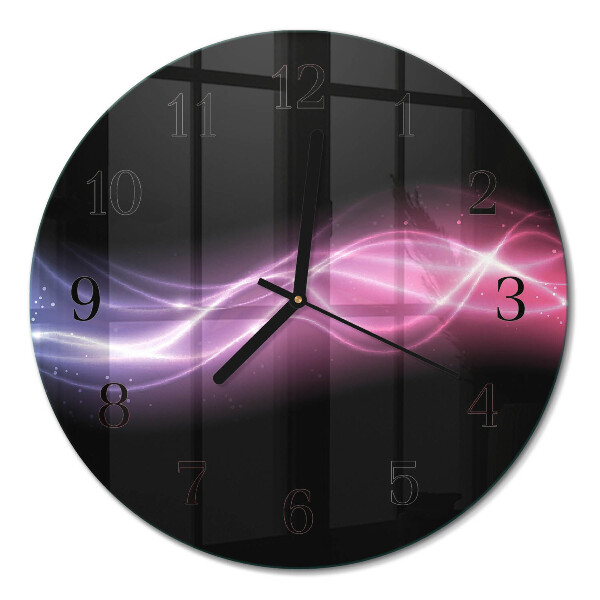 Wanduhr glas rund Abstrakte Linien
