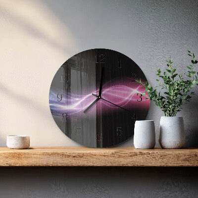Wanduhr glas rund Abstrakte Linien