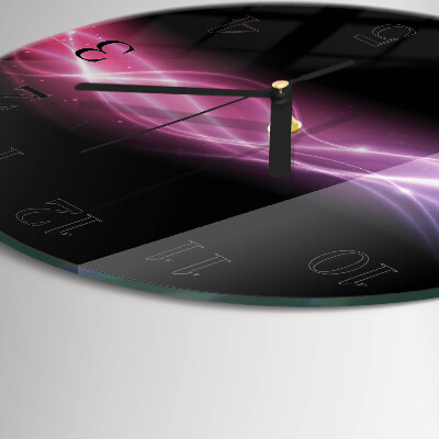 Wanduhr glas rund Abstrakte Linien