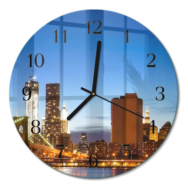 Wanduhr glas rund Horizont