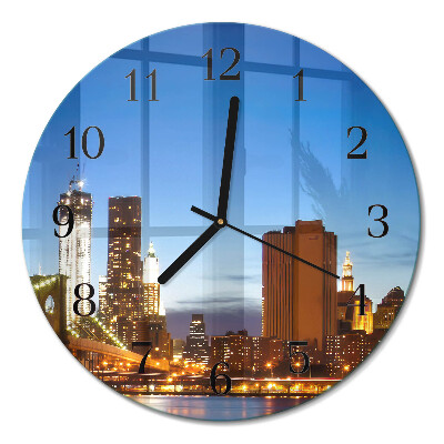 Wanduhr glas rund Horizont