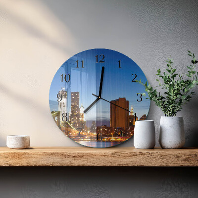 Wanduhr glas rund Horizont
