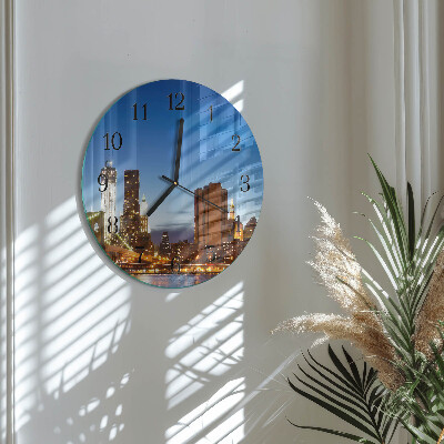 Wanduhr glas rund Horizont