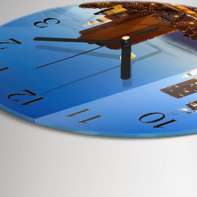 Wanduhr glas rund Horizont