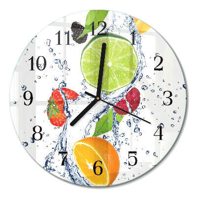 Runde wanduhr Zitronenfrucht