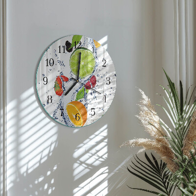 Runde wanduhr Zitronenfrucht