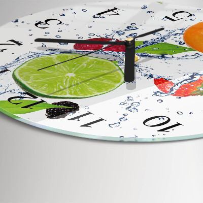 Runde wanduhr Zitronenfrucht