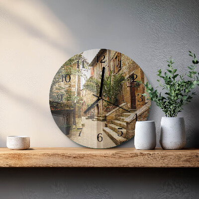 Runde wanduhr aus glas Palm Avenue