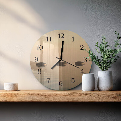 Glas wanduhr mit motiv rund Steine ​​Wasser