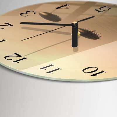 Glas wanduhr mit motiv rund Steine ​​Wasser