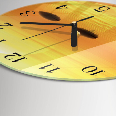Wanduhr glas rund Wasser Sonne