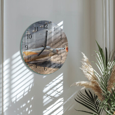 Runde wanduhr Flaschenpost