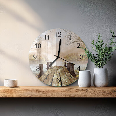 Runde wanduhr aus glas Netzwerk