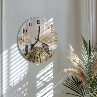 Runde wanduhr aus glas Netzwerk