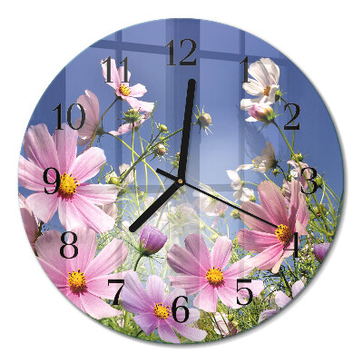 Glas wanduhr mit motiv rund Kosmos