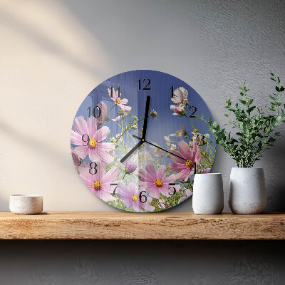 Glas wanduhr mit motiv rund Kosmos