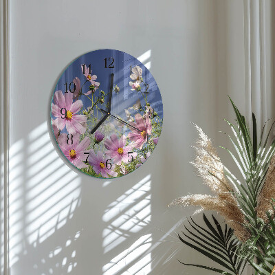 Glas wanduhr mit motiv rund Kosmos